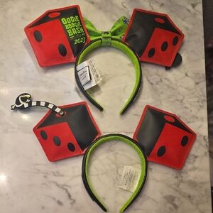 Oogie Boogie Bash Dice Ears Headband - Red and Black